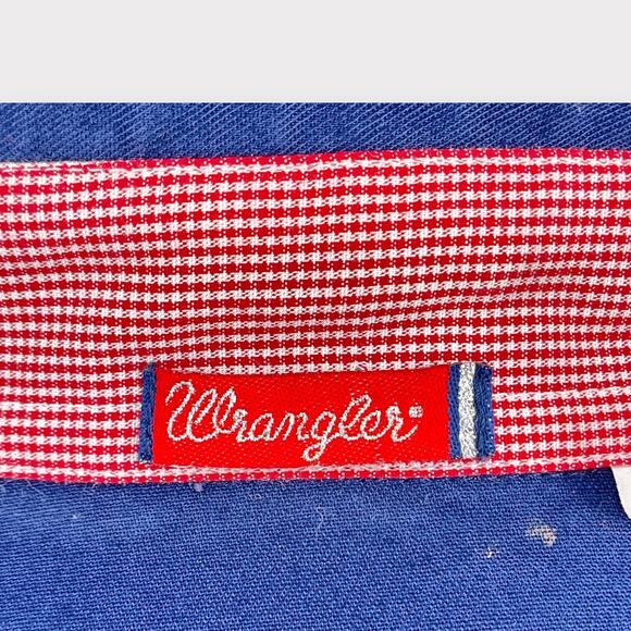 Vintage Western Wrangler Patriotic American Texas Flag Button Up Shirt M - Picture 10 of 15